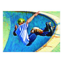 Skateboarding in the Bowl Personalized Invites