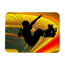 Skateboarding in the Bowl Silhouette Magnet