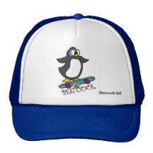 Skateboarding Penguin Hat