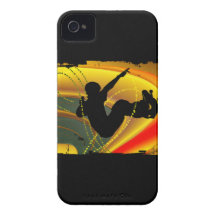Skateboarding Silhouette in the Bowl iPhone 4 Case-Mate Cases