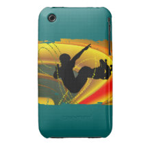 Skateboarding Silhouette in the Bowl iPhone 3 Case