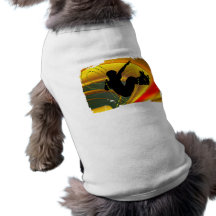 Skateboarding Silhouette in the Bowl Dog Shirt