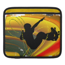 Skateboarding Silhouette in the Bowl iPad Sleeves