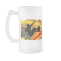 Skateboarding Silhouette in the Bowl Mugs