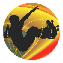 Skateboarding Silhouette in the Bowl