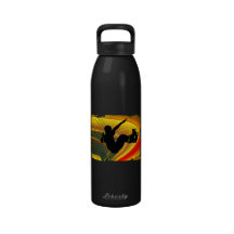 Skateboarding Silhouette in the Bowl Drinking Bottles