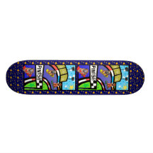 Skateboarding Wheatens