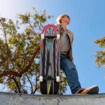 Skateboards - chequered rainbow swirls