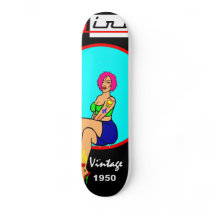 SKATEBOARDS  PIN-UP vintage 1950