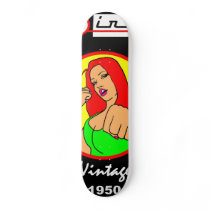 SKATEBOARDS  PIN-UP vintage 1950