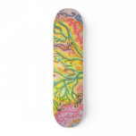 Skateboards with Colour Swirly Branch Design