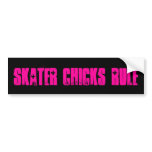 SKATER CHICKS RULE bumper stickers