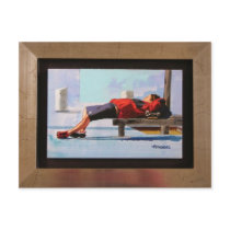 skater en reposo postcard