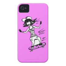 Skater Girl iPhone 4 Case-Mate Case