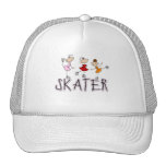 Skater Girls Stick Figures Hat