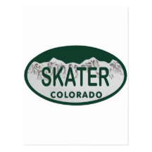 Skater license oval post cards