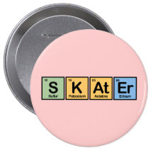 Skater made of Elements Pin