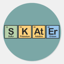Skater made of Elements Sticker