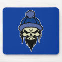 Skater Skull (Blue) Mousepad