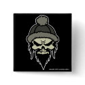 Skater Skull Button