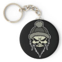 Skater Skull Keychain