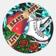SkaterGirl Tattoo Sticker