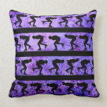 Skaters On Purple Throw Pillows