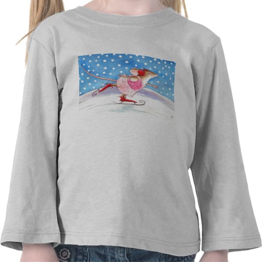Skating Mouse Kids' tee shirt