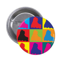 Skating Pop Art Button