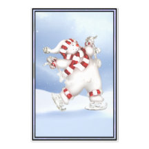 Skating Snowman Stationary Customized Stationery