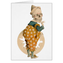 Skeletal Clown Greeting Cards