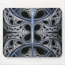 Skeletal Hall fractal art Mouse Pads
