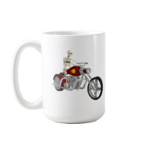 Skeleton Biker / Bike Rider: 3D Model: Mugs