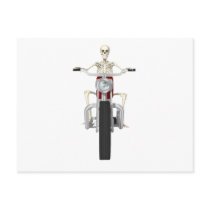 Skeleton Biker / Bike Rider: 3D Model: Postcards