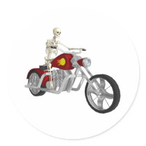 Skeleton Biker / Bike Rider: 3D Model: Stickers