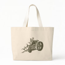 Skeleton Biker / Bike Rider: Tote Bag
