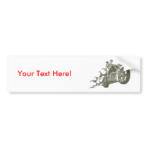 Skeleton Biker / Bike Rider: Bumper Sticker