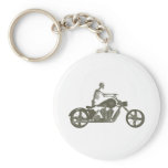 Skeleton Biker / Bike Rider: Halftone Style: keychains