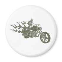 Skeleton Biker / Bike Rider: Magnets