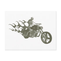 Skeleton Biker / Bike Rider: Post Card