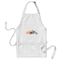 Skeleton Biker & Flames: Aprons