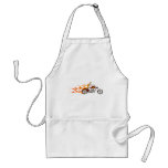 Skeleton Biker & Flames: aprons