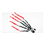 skeleton bone hand bloody scratches photo cards