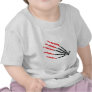 skeleton bone hand bloody scratches tee shirt