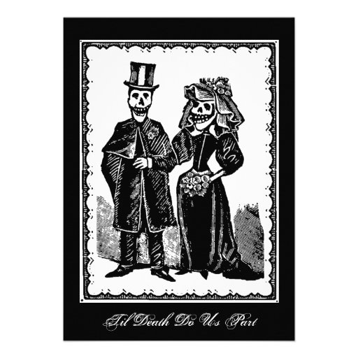 Skeleton Couple - Invitation