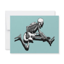 Skeleton Guitarist Jump Personalized Invitation