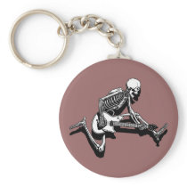 Skeleton Guitarist Jump Keychains