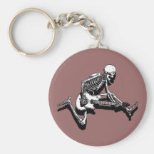 Skeleton Guitarist Jump Keychains