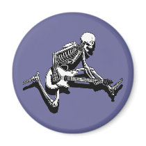 Skeleton Guitarist Jump Magnets