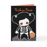 Skeleton Halloween Card for kids